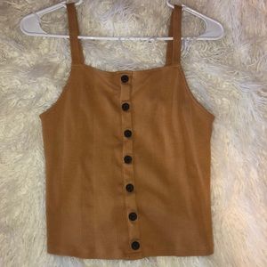 AEO Button front mustard tank NEVER WORN